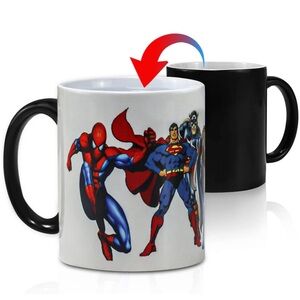 Superhero Heat Sensitive Color Changing Mug Ceramic Superman Spider-Man Iron Man